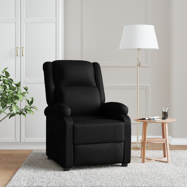 Fauteuil verstelbaar kunstleer zwart
