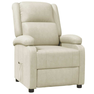 Fauteuil verstelbaar kunstleer wit