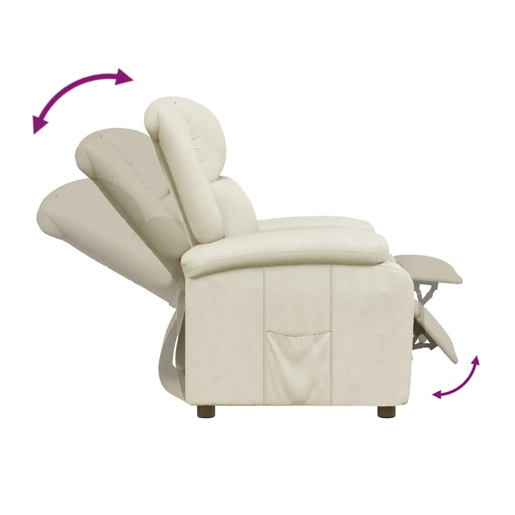 Fauteuil verstelbaar kunstleer wit