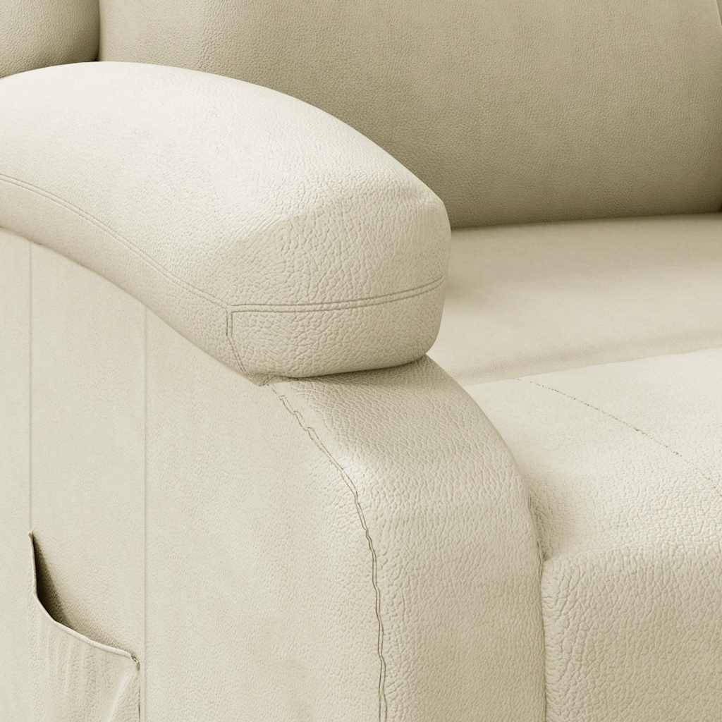 Fauteuil verstelbaar kunstleer wit
