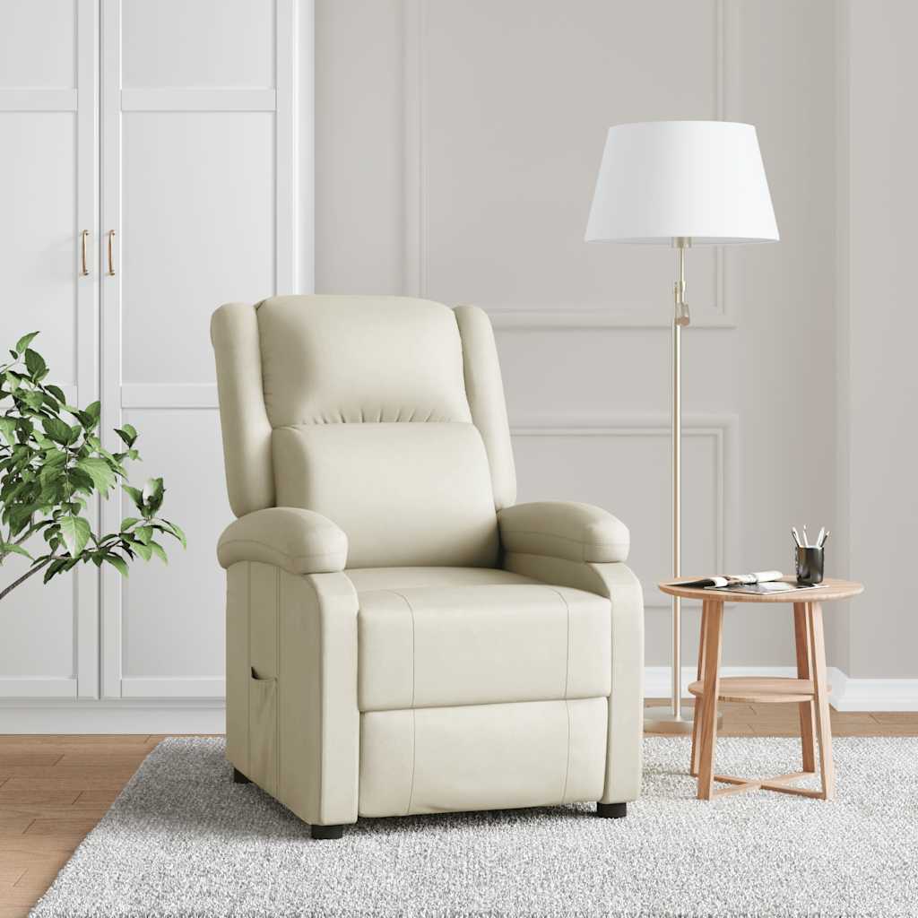 Fauteuil verstelbaar kunstleer wit