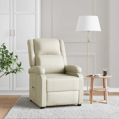 Fauteuil verstelbaar kunstleer wit