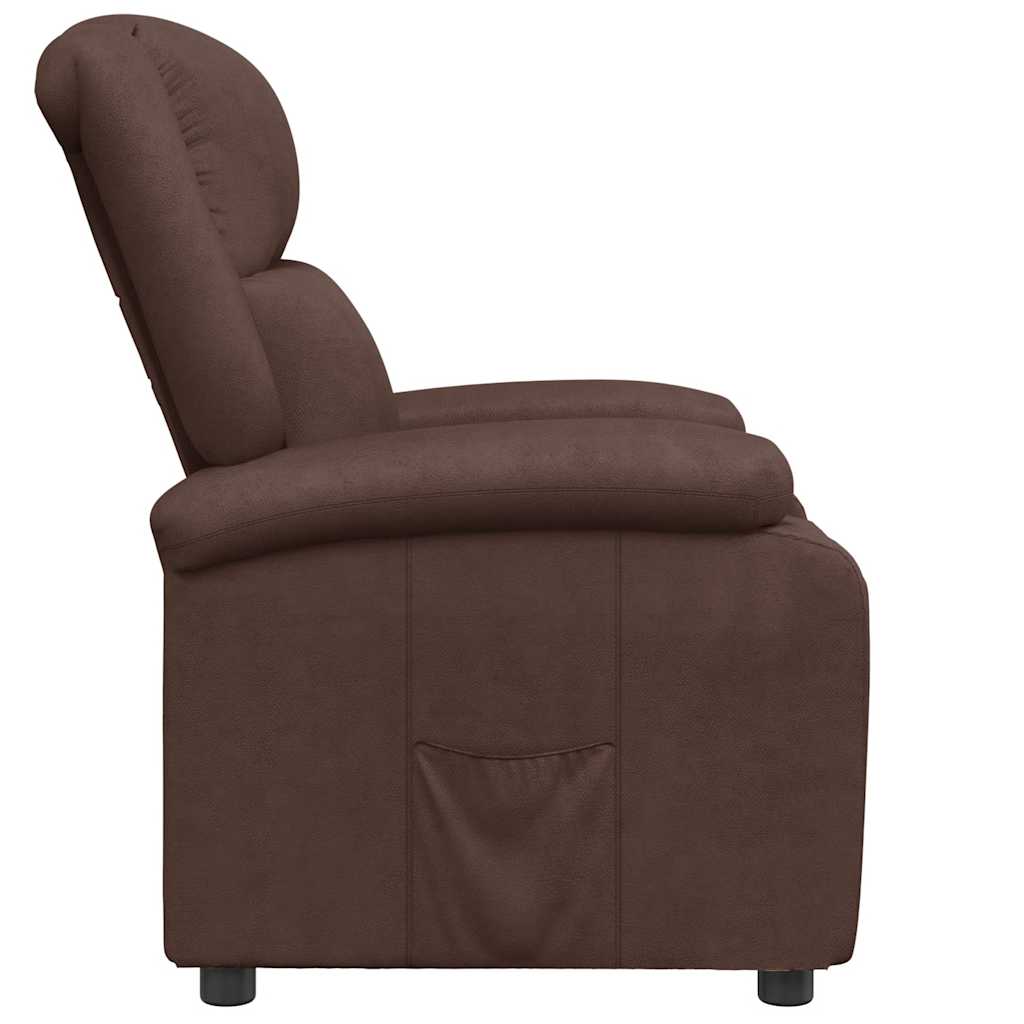 Fauteuil verstelbaar kunstleer bruin