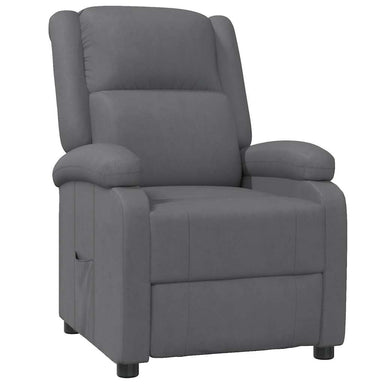 Fauteuil verstelbaar kunstleer grijs