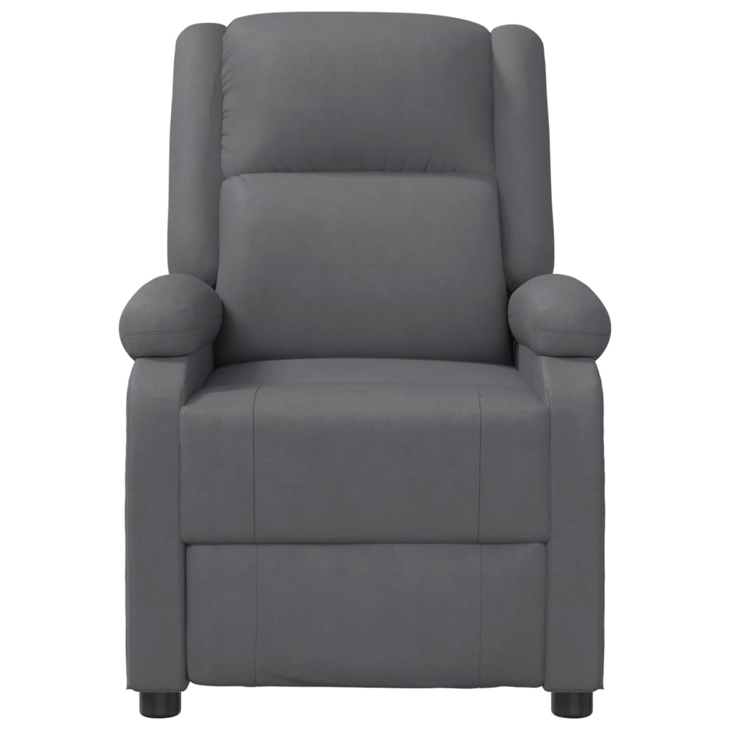 Fauteuil verstelbaar kunstleer grijs
