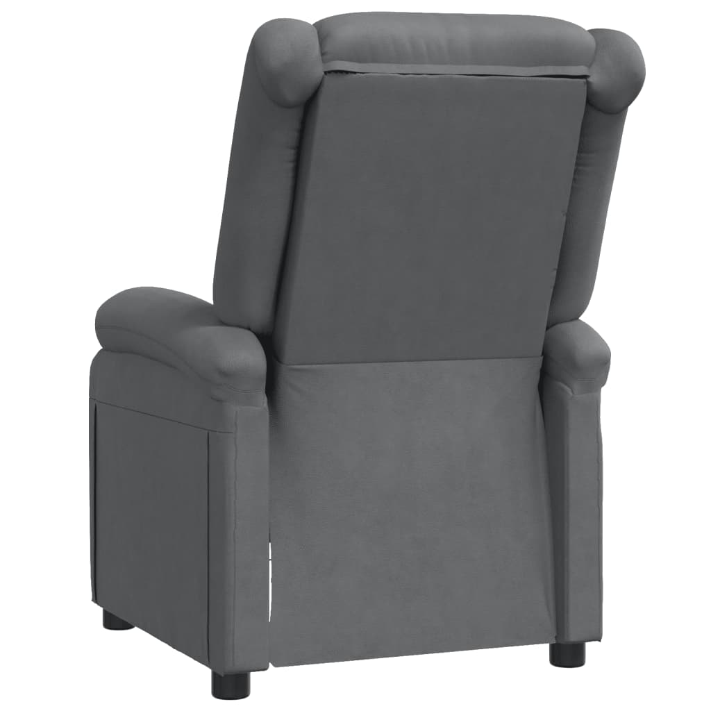 Fauteuil verstelbaar kunstleer grijs