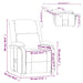 Fauteuil verstelbaar kunstleer grijs