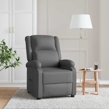 Fauteuil verstelbaar kunstleer grijs