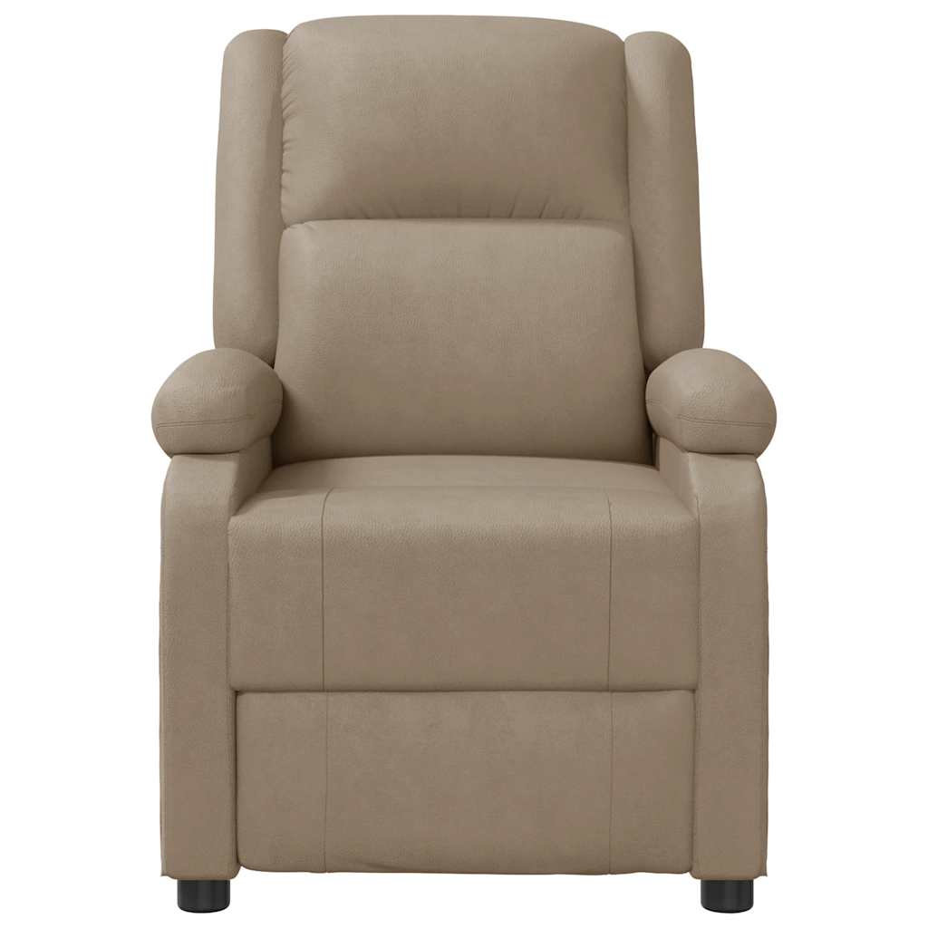 Fauteuil verstelbaar kunstleer cappuccinokleurig