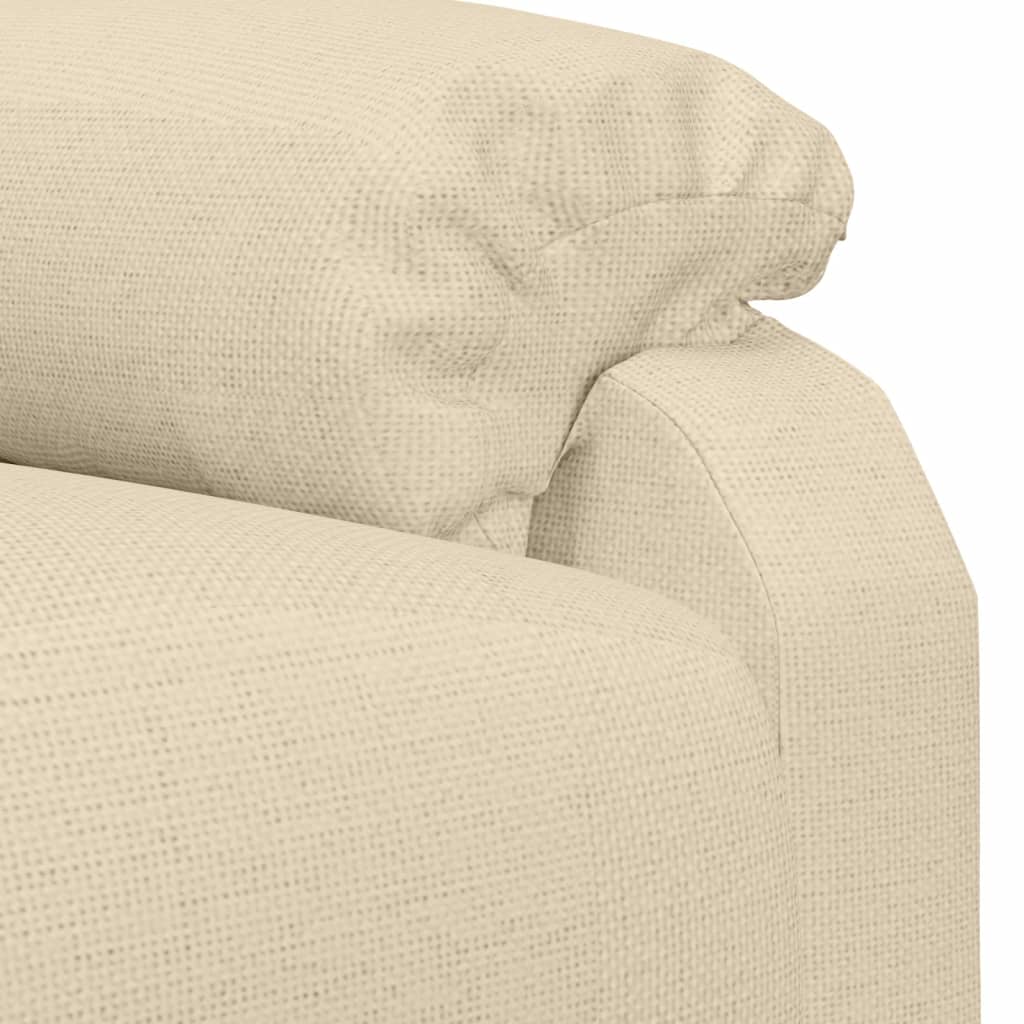 Fauteuil verstelbaar stof crèmekleurig
