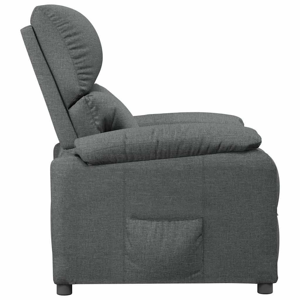 Fauteuil verstelbaar stof donkergrijs
