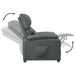 Fauteuil verstelbaar stof donkergrijs