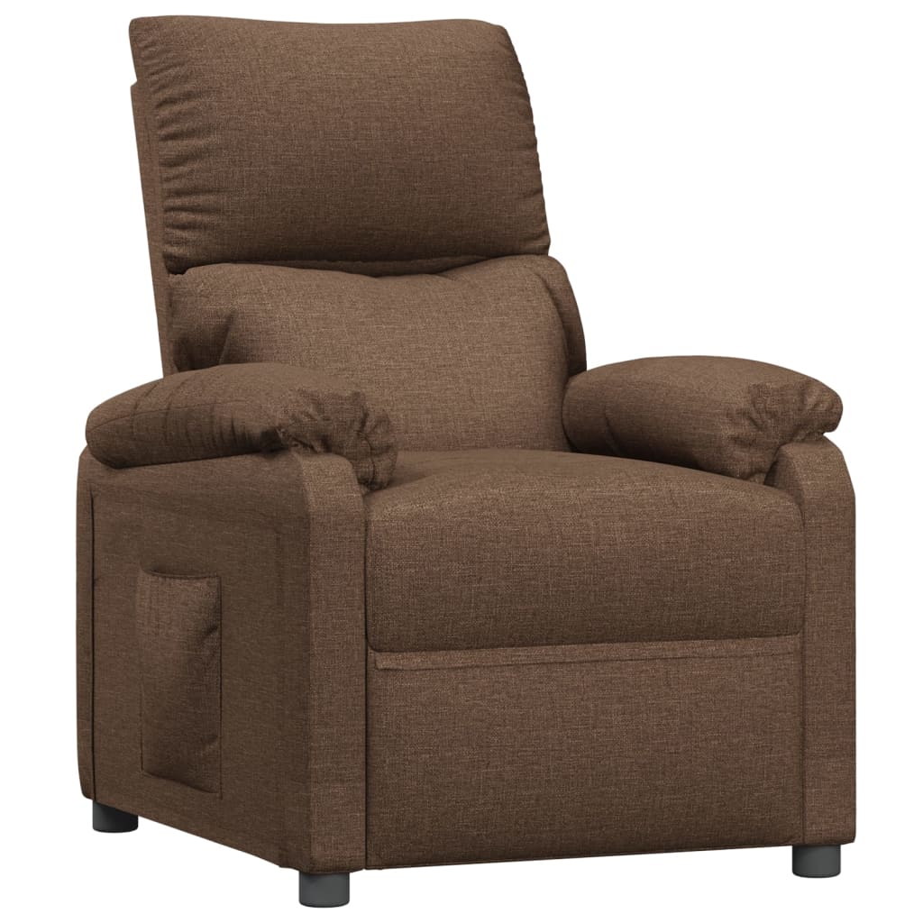 Fauteuil verstelbaar stof bruin