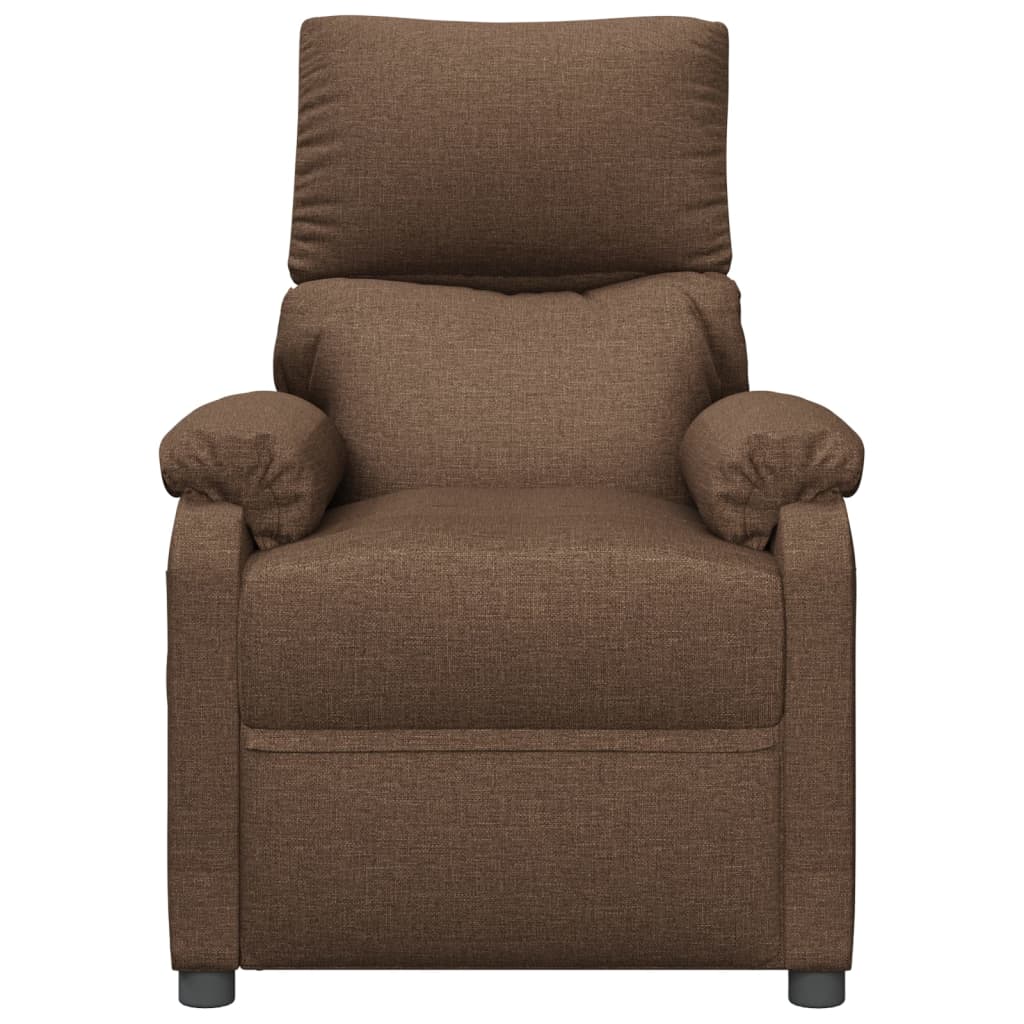 Fauteuil verstelbaar stof bruin