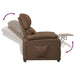 Fauteuil verstelbaar stof bruin