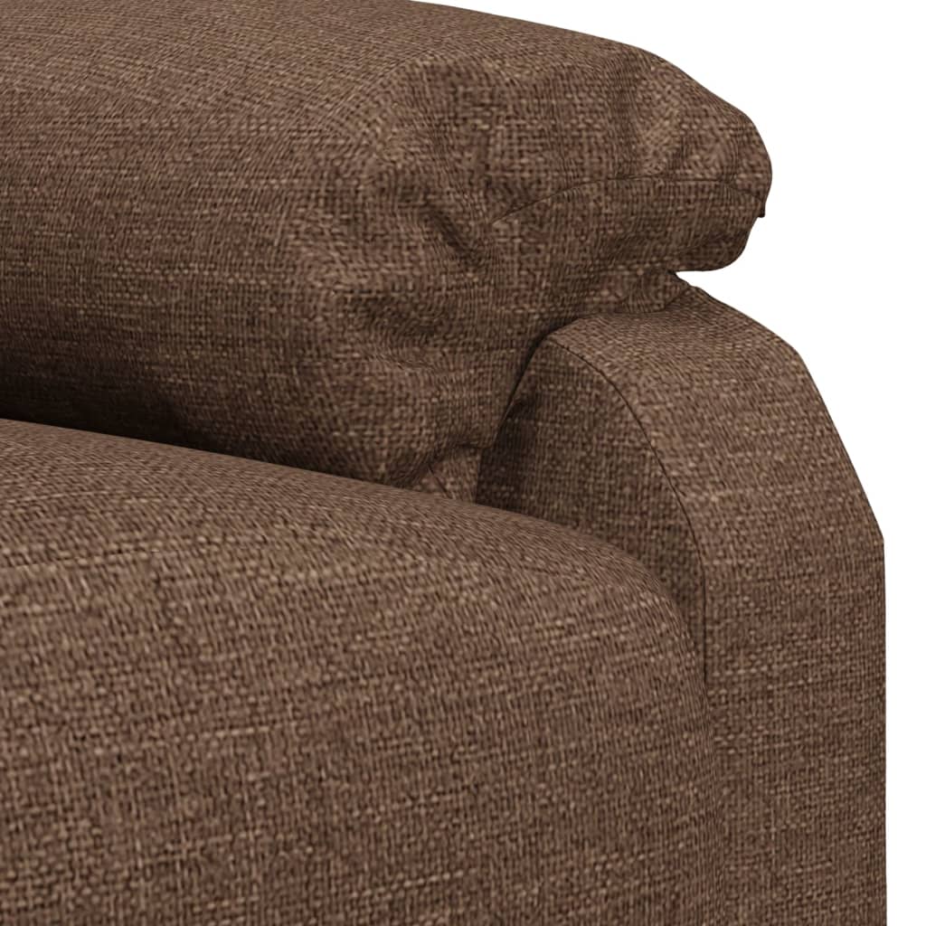 Fauteuil verstelbaar stof bruin