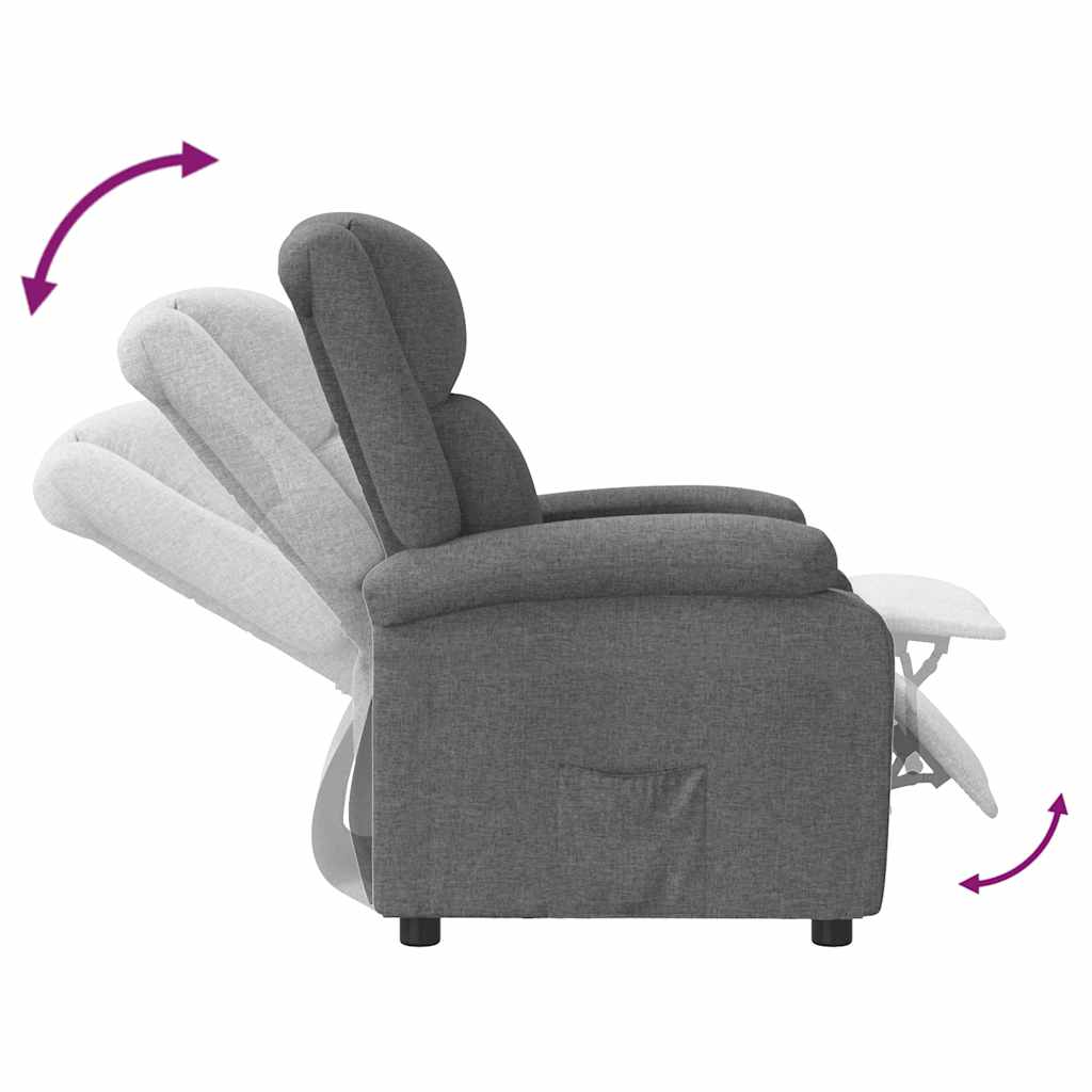 Fauteuil verstelbaar stof donkergrijs