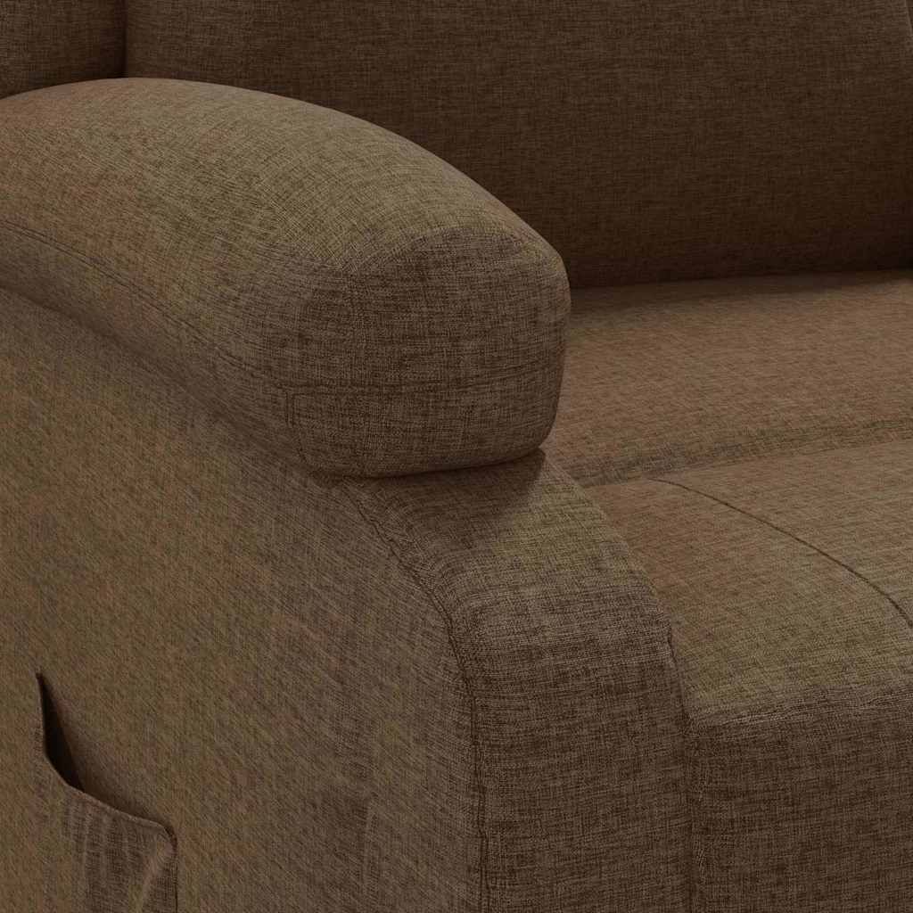 Fauteuil verstelbaar stof bruin