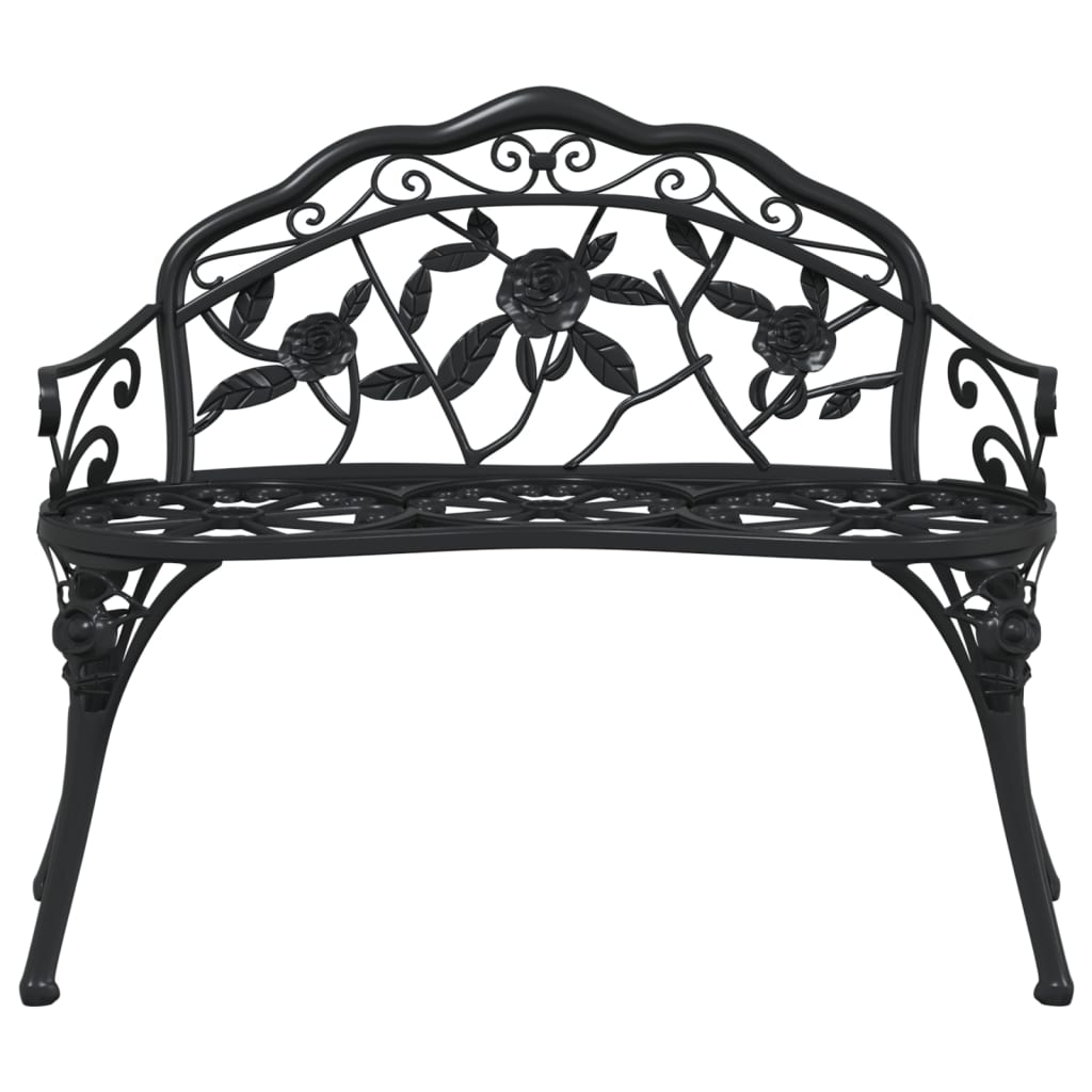 Tuinbank 100 cm gietaluminium zwart
