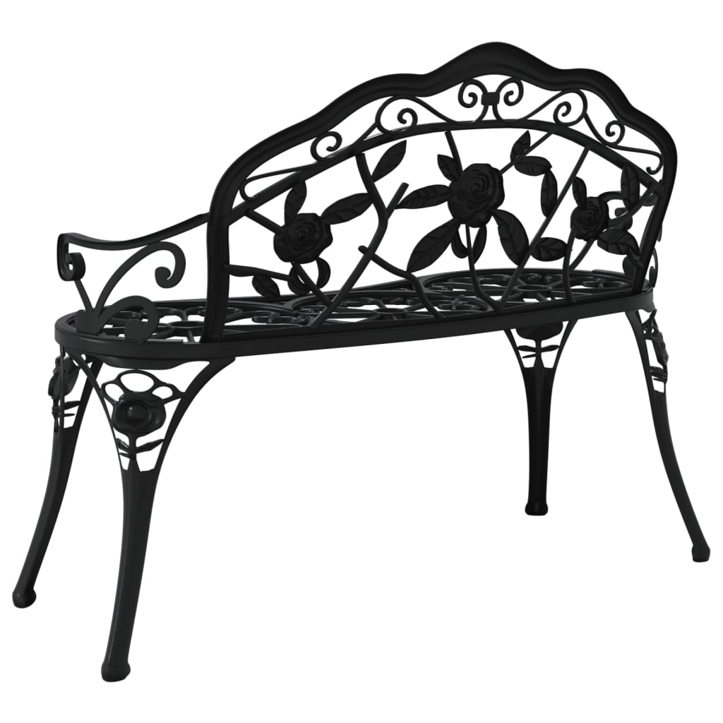 Tuinbank 100 cm gietaluminium zwart