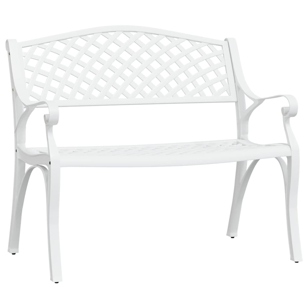 Tuinbank 102 cm gietaluminium wit