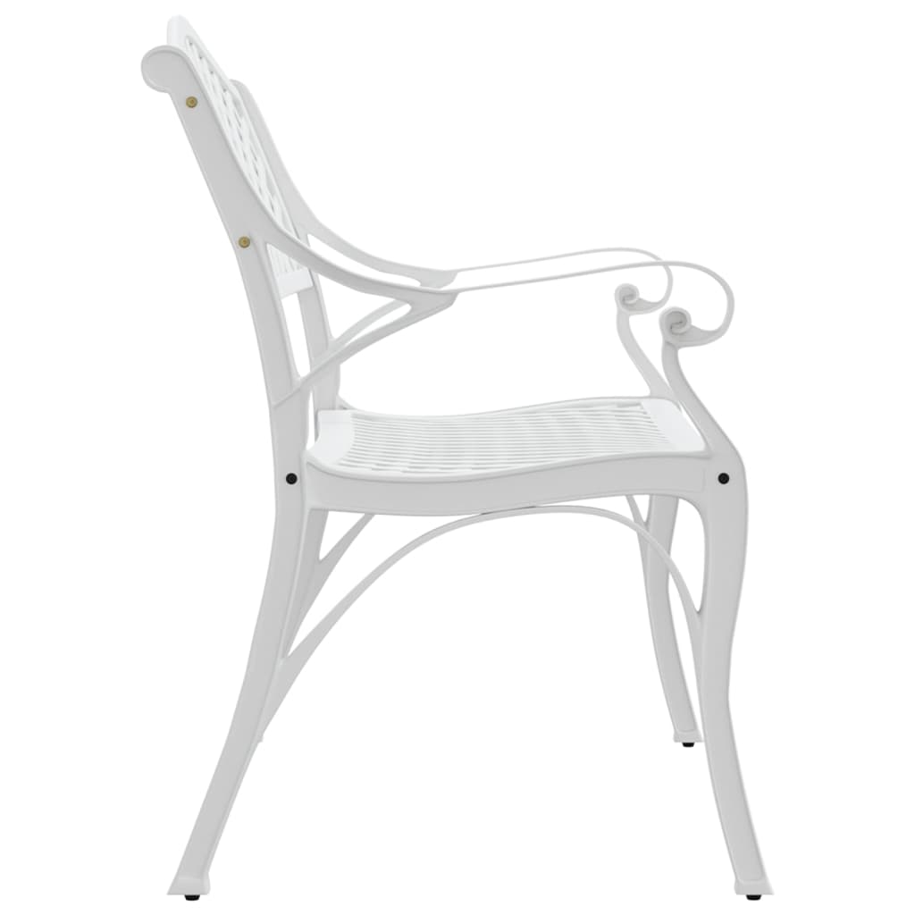 Tuinbank 102 cm gietaluminium wit