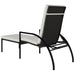 Ligbed met voetensteun polyetheen rattan bruin