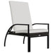 Ligbed met voetensteun polyetheen rattan bruin