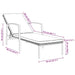 Ligbed met kussen poly rattan bruin