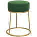 Hocker rond fluweel groen