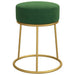 Hocker rond fluweel groen