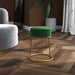 Hocker rond fluweel groen