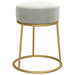 Hocker rond fluweel lichtgrijs