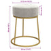 Hocker rond fluweel lichtgrijs