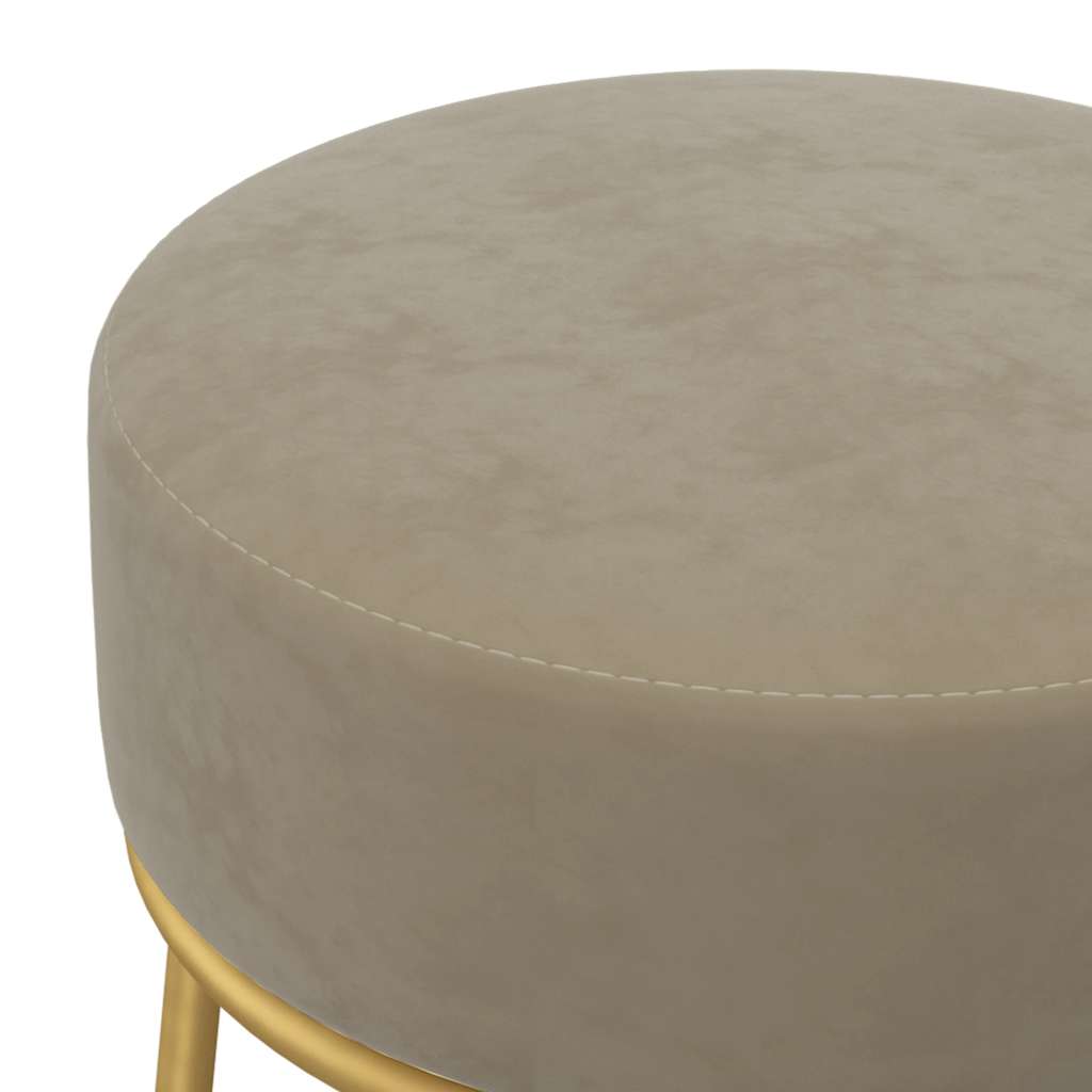 Hocker rond fluweel donkergrijs