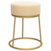 Hocker rond fluweel abrikooskleurig