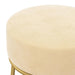 Hocker rond fluweel abrikooskleurig