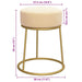 Hocker rond fluweel abrikooskleurig