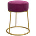 Hocker rond fluweel paars