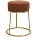 Hocker rond fluweel bruin