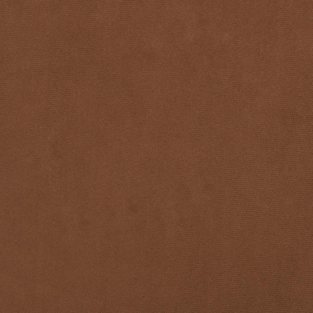Hocker rond fluweel bruin