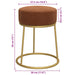 Hocker rond fluweel bruin