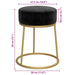 Hocker rond fluweel zwart