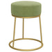 Hocker rond fluweel mosterdgroen