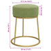 Hocker rond fluweel mosterdgroen