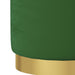 Hocker met opbergruimte rond fluweel 31 x 37 cm groen