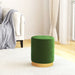 Hocker met opbergruimte rond fluweel 31 x 37 cm groen
