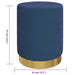 Hocker met opbergruimte rond fluweel 31 x 37 cm blauw