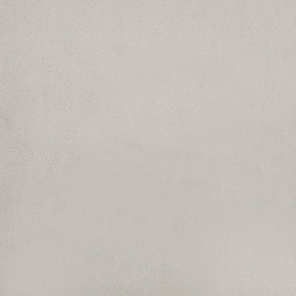 Hocker met opbergruimte rond fluweel 31 x 37 cm lichtgrijs