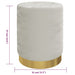 Hocker met opbergruimte rond fluweel 31 x 37 cm lichtgrijs